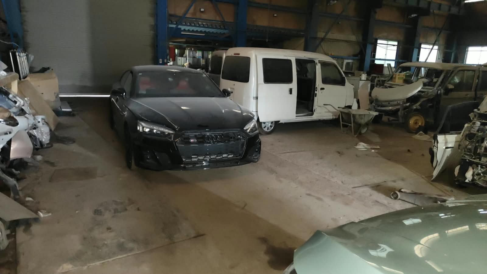 Japanese vehicles ready for inspection